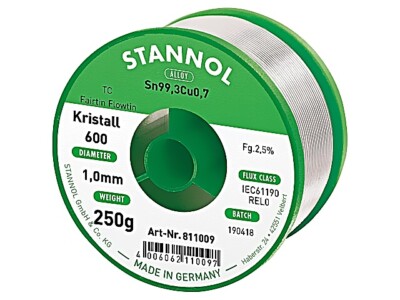Weller WSW Filo di stagno per saldatura da 0,5mm SAC305 Flussante M1