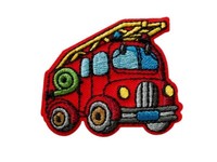 BüGelbild Applikation AufnäHer Patch Feuerwehr Feuerwehrauto 5,0 X 4,5 Cm