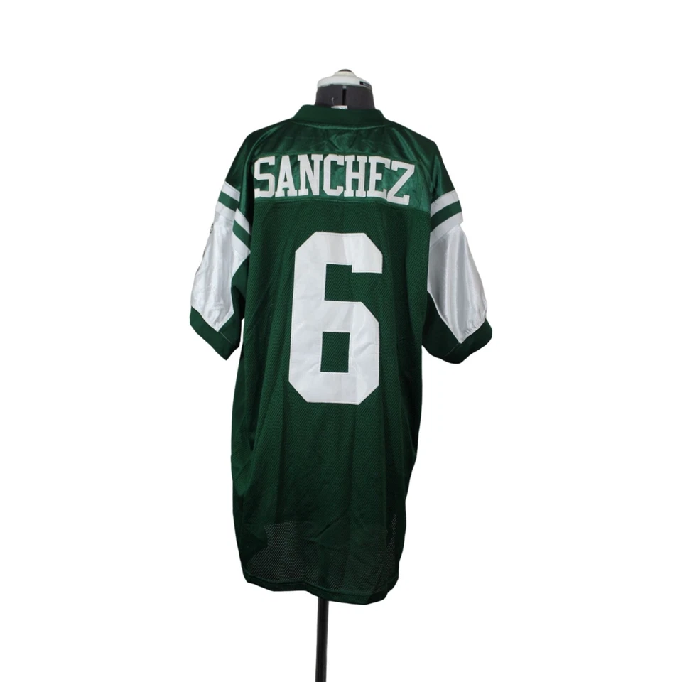 Camiseta deportiva de malla de fútbol americano Reebok NFL Equipment para hombre #6 Sanchez NY Jets 52 Foto 3 de 4