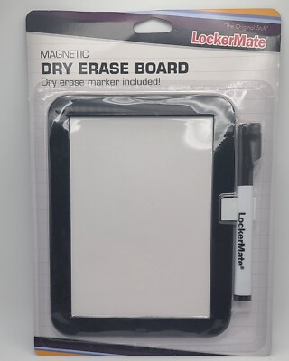 LockerMate Dry Erase Board With Marker -  BLACK (NEW)