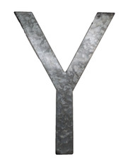 Corrugated Metal Letter Y Rustic Country Farmhouse Industrial 15"