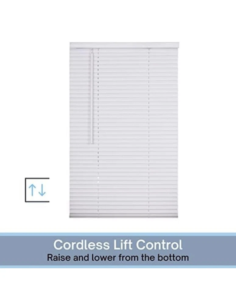 Mini persianas inalámbricas Lotus de 1" - blancas - 35" x 60" Foto 3 de 3