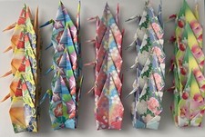 40 Large Floral Handmade Origami Paper Cranes