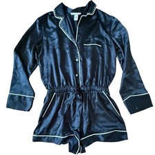 Victoria  s Secret Satin Pajama Romper - Size Small