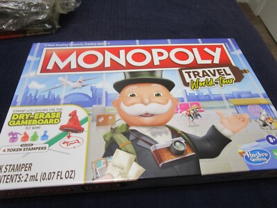 Monopoly Travel World Tour Board Game Hasbro FACTORY SEALED
