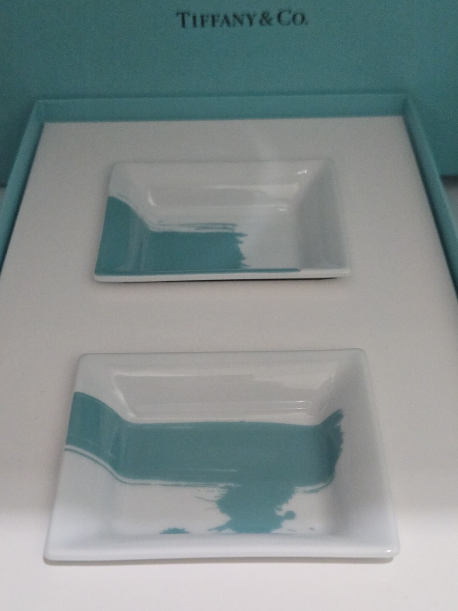 Tiffany & Co. スプラッシュデザイン皿 Tiffany & Co Splash 2 Mini Vide Pochette Trinket Dish Set