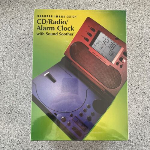 Sharper Image CD Radio Alarm Clock w/Sound Soother SI586 BLK - SEALED - Picture 1 of 9