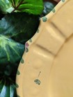 RARE COLOR Antique ITALY Hand Painted Numbered Plate Marigold Yellow Gold Floral — photo 4