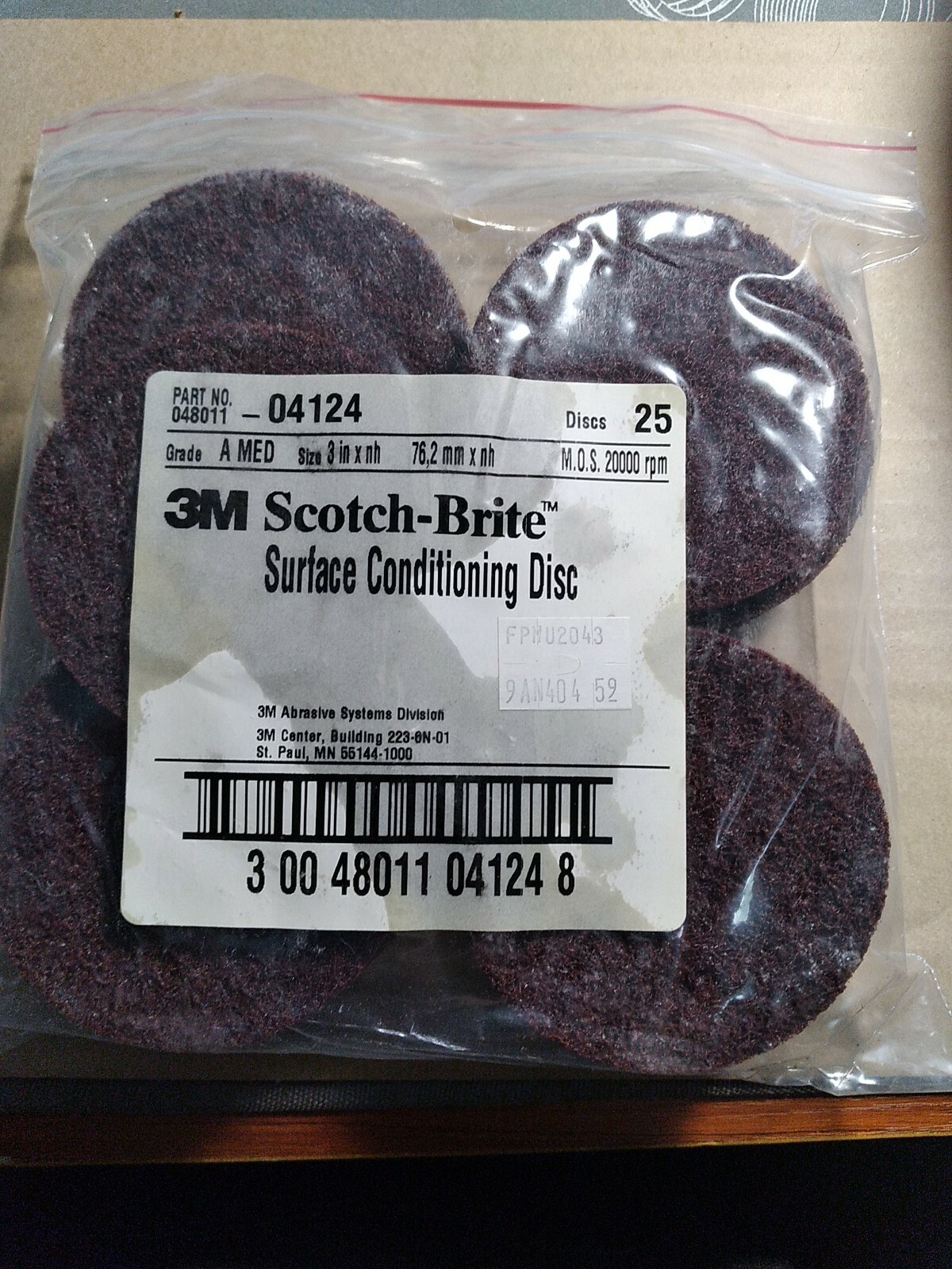3M Scotchbrite Surface Conditioning Disc 25 Ea.