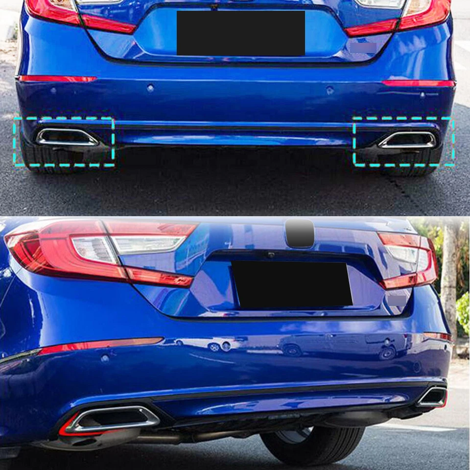 For Honda Accord 2018-2020 Exhaust Tip Tail Muffler Pipe Modified w/ Bracket Kit - Image 2 of 4