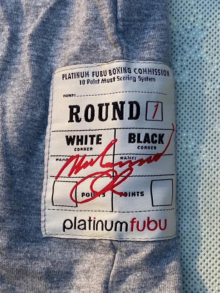 Camisa Platino Fubu Edición Limitada Muhammad Ali Manga Larga Talla Juvenil L. Foto 3 de 4