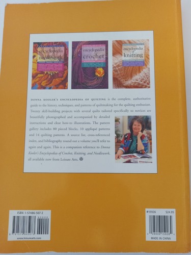 Donna Kooler's Encyclopedia of Quilting Pre-owned Paperback 20 Projects - Imagen 4 de 7
