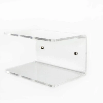 Clear Plexiglass Bedside Table Shelf Hanging Wall 33x20x20H with Screws