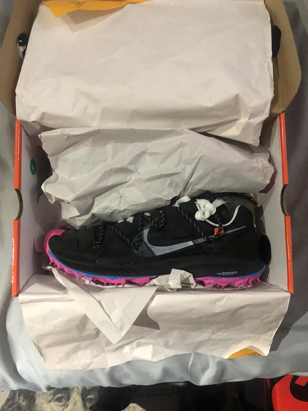 OFF WHITE X NIKE Nike Zoom Terra Kiger 5x Off bianco rosa CD8179 001 taglia 13 5 donna 12 uomo