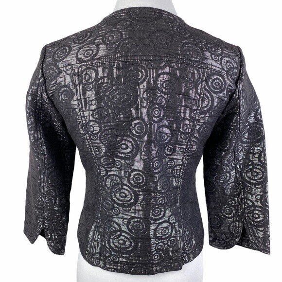 Ruby Rd. Petite Metallic Cropped Jacket Women's 4… - image 3