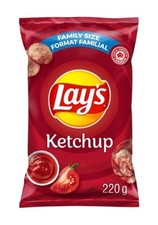 6 Bags Lay's Lays Ketchup Potato Chips 220g Each