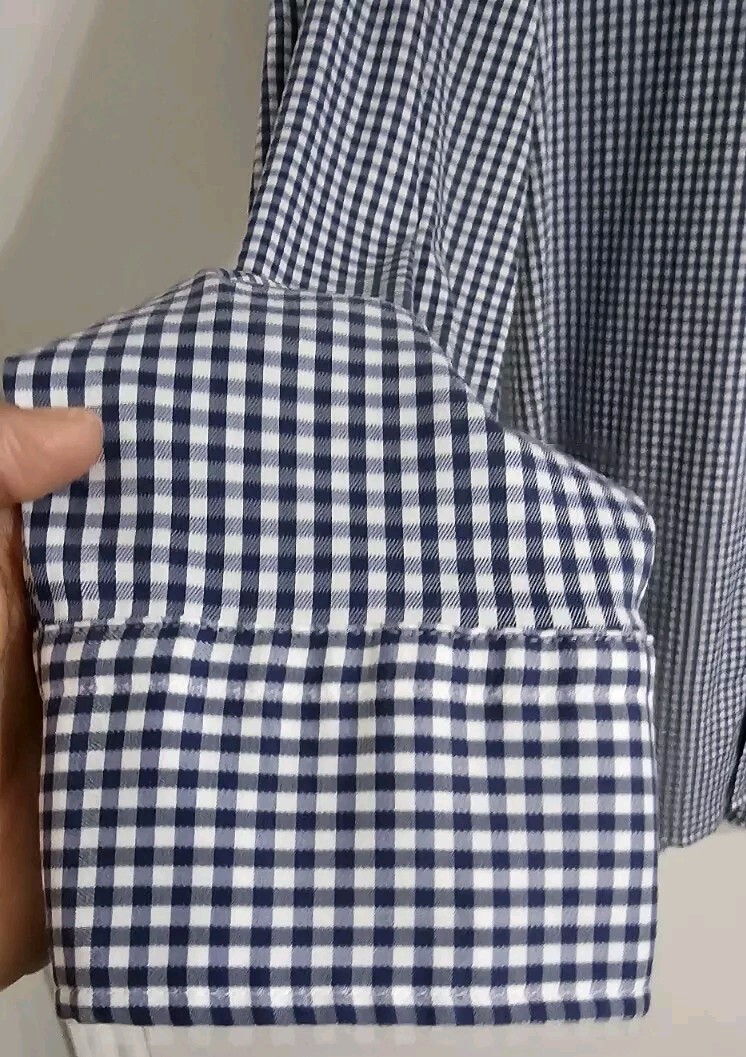 Faherty Shirt Button Down Mens Extra Large Blue W… - image 4