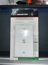 NEW 140092-00 MONSTER TELEPHONE LINE WALL PLATE WHITE NEW