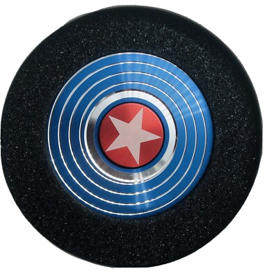US Blue Captain America Shield Metal Hand Fidget Spinner high quality Long Spin