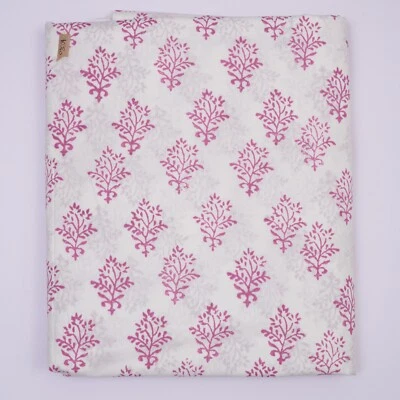 Tissu artisanal indien de couture 100 % coton imprimé floral bloc main de 5 y... - Photo 1/4