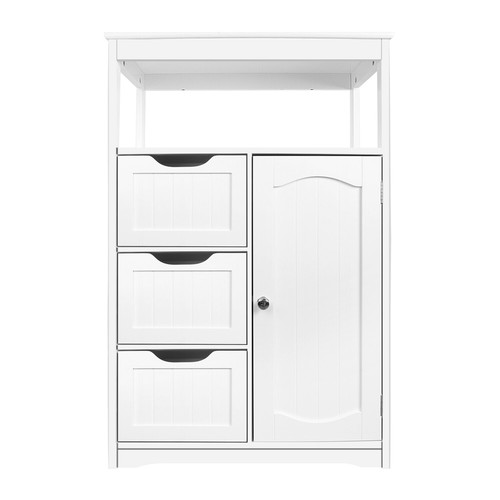 Kleiner Badezimmer Bodenschrank Holz freistehend Aufbewahrung Seite Organizer robust - Bild 20 von 28
