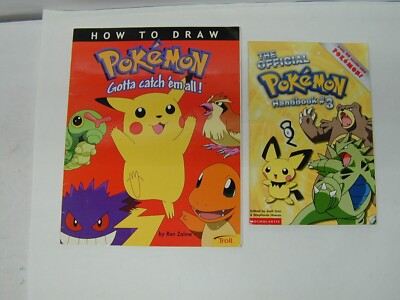 How To Draw Pokemon Gotta Catch  em All VINTAGE 1998 Book #3 OFFICIAL GUIDE BOOK