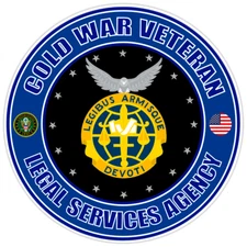 Cold War Veteran Legal Services Agency Bumper Sticker Military Soldier Decal 5"