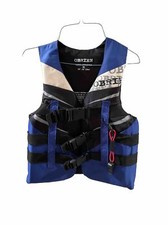 OBRIEN SKI VEST ADULT XS 28  -32   90 LBS CHEST BLUE BLACK WHITE SLIGHTLY USED