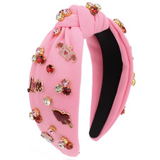 Valentine's Day Headband For Women Girls Sparkling Rhinestone Hairband Love Hear