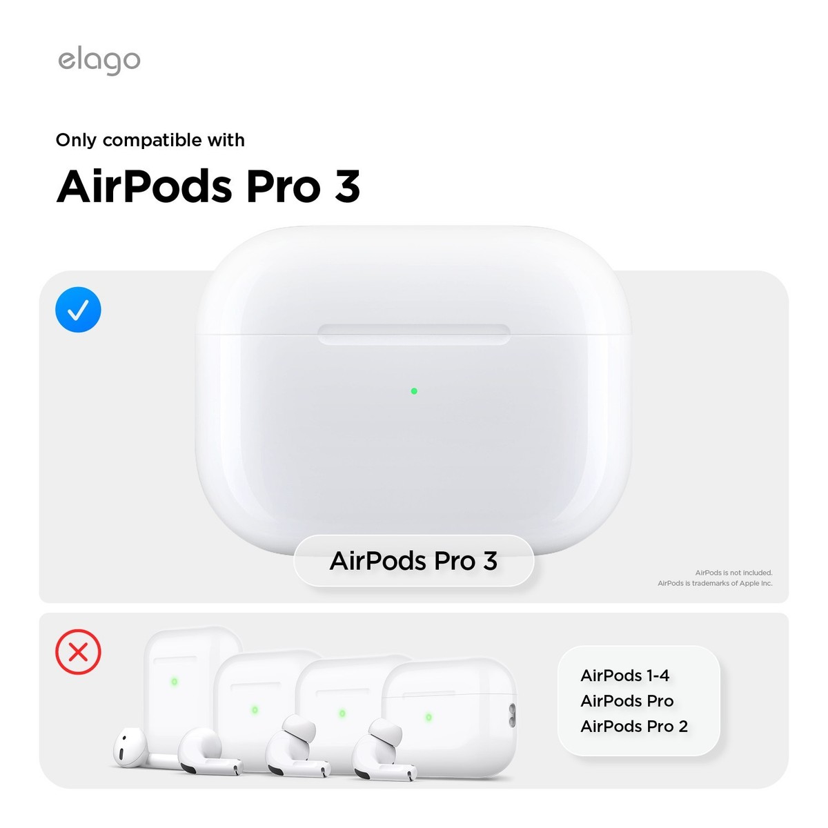 AirPods Pro 3 Case - elago® AirPods Pro 3 Clear Case (Strap and