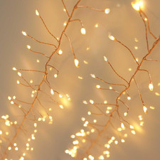 Qbis Cluster Lights 240 LED on Copper Wire - Warm White Christmas Fairy String L