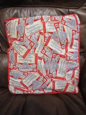 Vintage 1970's 70s RARE Budweiser Beer Label Lable Throw Pillow