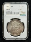1891-O Morgan Silver Dollar NGC MS61 New Orleans Mint Classic Issue