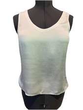 Eileen Fisher Tank Top Medium 100 Silk Quiet Luxury Career Wear Classic City