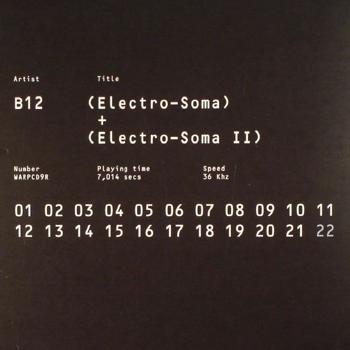 B12 - Electro Soma I & II - CD (2xCD + 32 page booklet)