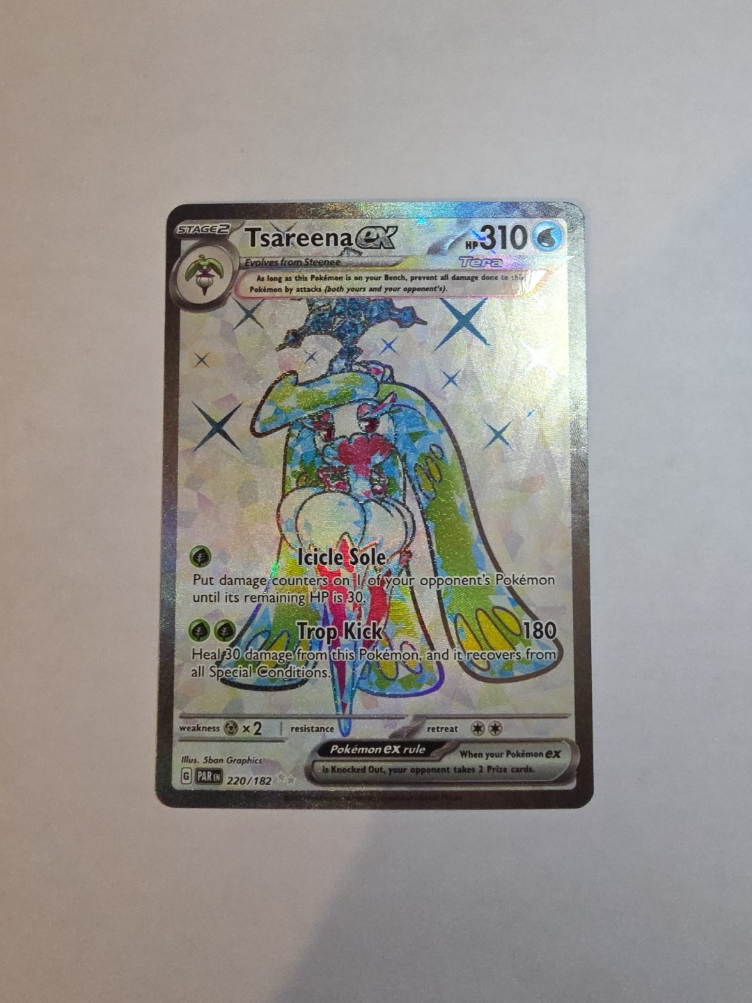 Tsareena ex 220/182 Pokemon TCG Paradox Rift Full Art Ultra Rare NM