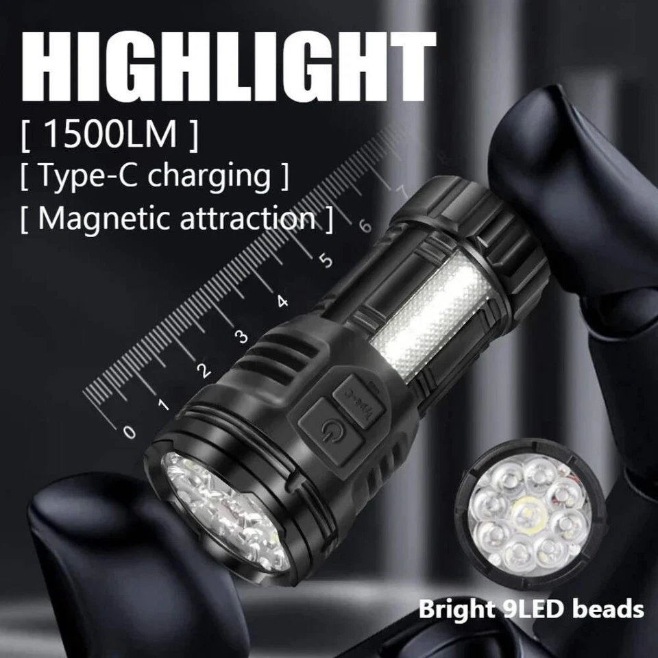 Mini Bright EDC Lantern USB Rechargeable Flashlight for Camping Hiking - Image 4 of 4