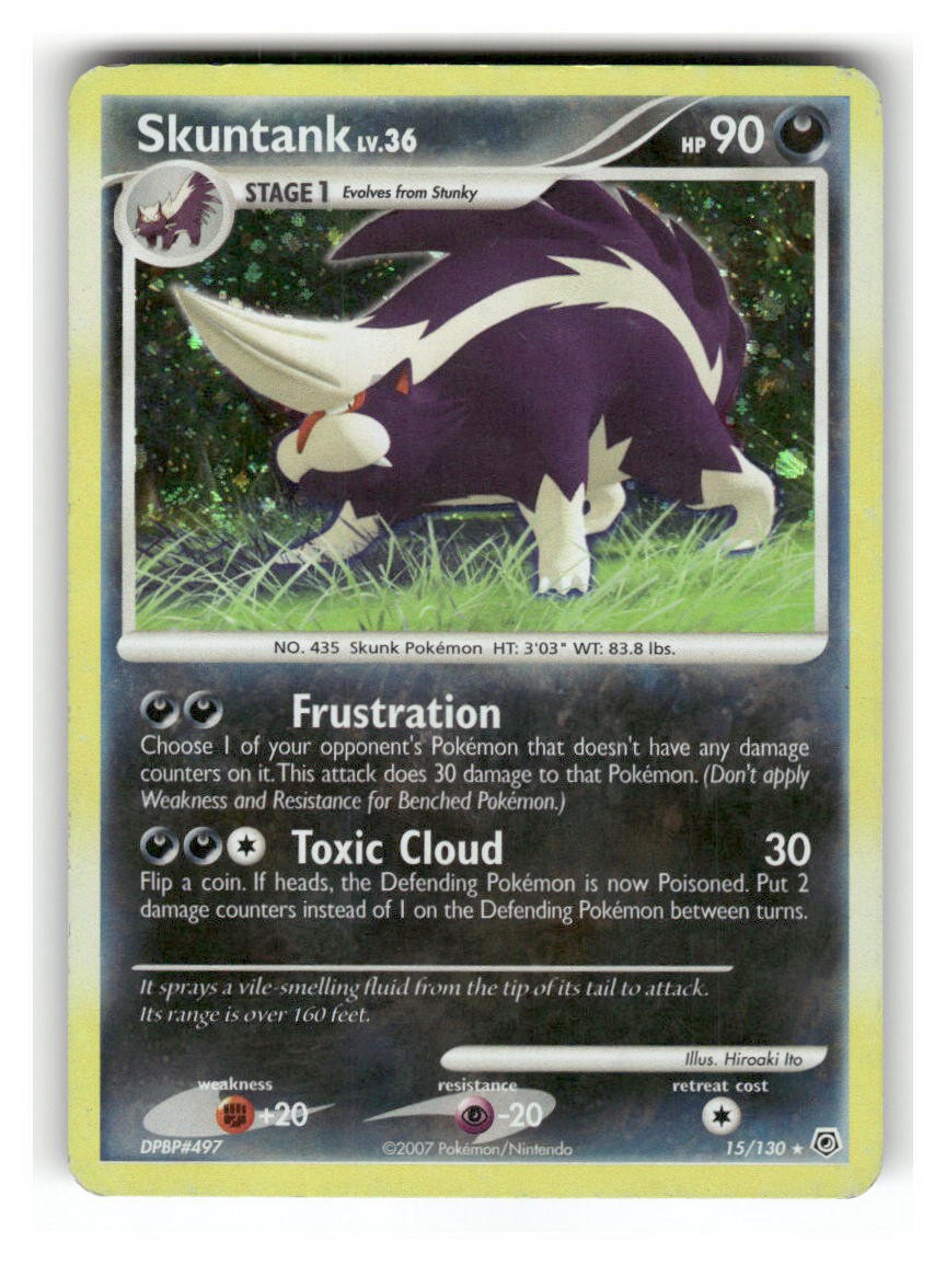Skuntank 15/130 Holo Rare Diamond & Pearl Pokemon Moderately Played