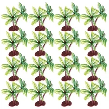  36 Pcs Mini Coconut Tree Miniature Palm Micro Landscape Model Artificial Leaves