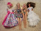 Lot Of 4 estate Find Vintage Barbie Dolls Mattel 1976, 1990