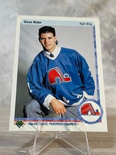 1990-91 Upper Deck Owen Nolan Quebec Nordiques Rookie Card NHL Hockey Card. rookie card picture