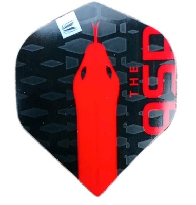 3 Dart Flights ''NATHAN ASPINALL The ASP'' Target Schwarz/Rot