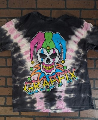 GRAFFIX Jester Pink Tie Dye Get Down Art T-Shirt ~Never Worn~ S M L XL 2XL