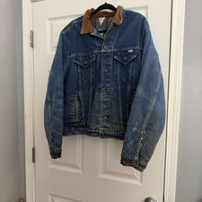 Vintage Anniversary Carhartt Denim Jean Jacket Blanket Lined 46T Made In USA