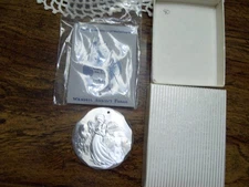 Wendell August Forge 1990 Angel with Harp Metalware Christmas Ornament (New)