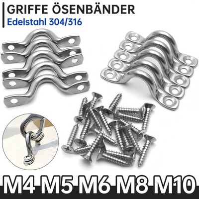 Edelstahl V2A / V4A Draht Ösenband Boot Marine Festzurren Fender Haken Baldachin