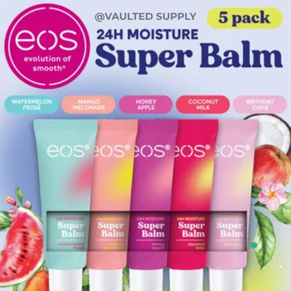 EOS Super Balm 24H Moisture Lip Balm 5 Tubes Pack – Choose 1 Pack or 2 Pack - Image 2 of 4