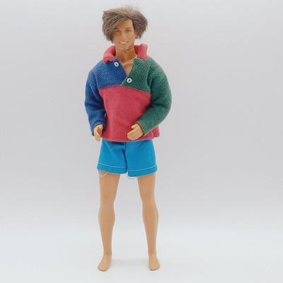 Barbie Ken Doll Mattel genuine vintage from 80-90s with blue shorts & sweater
