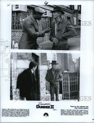 1988 Press Photo The starring cast in scenes from ''Crocodile Dundee II.''