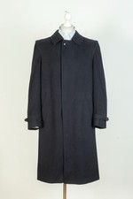 Burberry London Vintage Navy Men's Viscose Wool Trench Coat Jacket Size UK 50